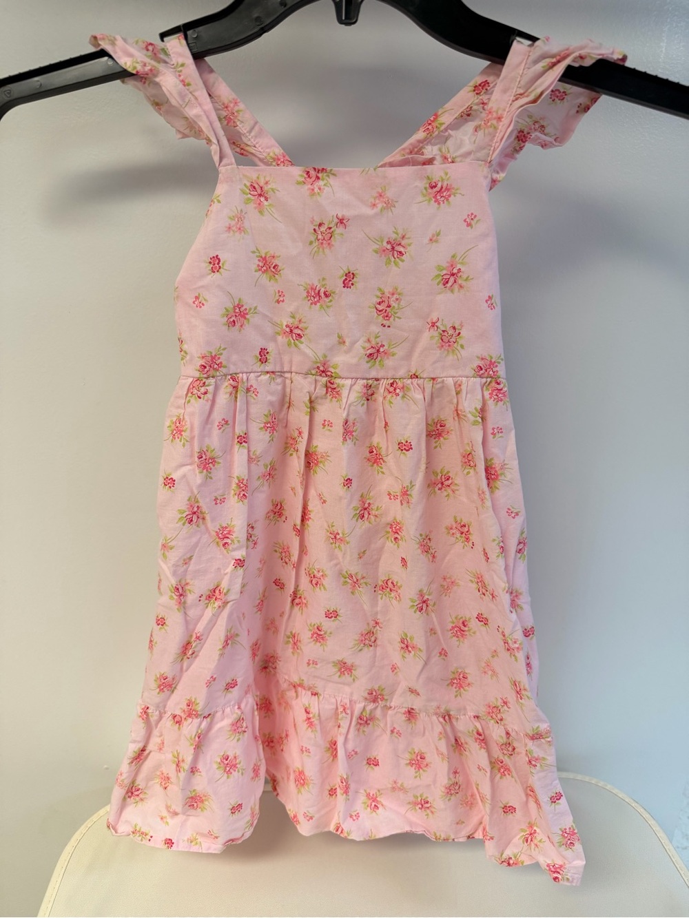 The Children's Place Pink Floral Ruffle-strap Dress
